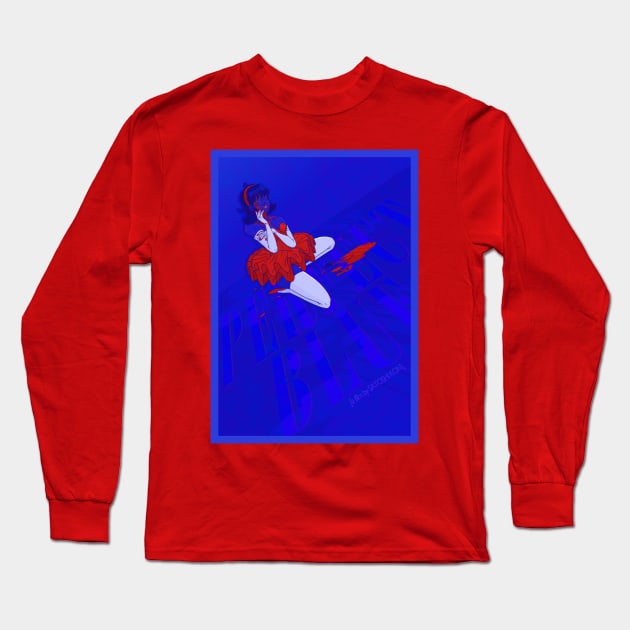 Perfect Blue Long Sleeve T-Shirt by tarrotpatch